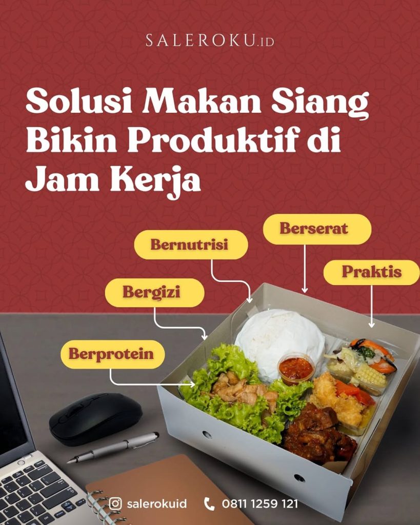 nasi box dari saleroku catyering sangat cocok untuk makan siang serta acara lainnya karena memiliki rasa yang lezat