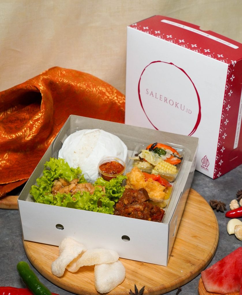 Nasi box halal dari Saleroku Catering Jakarta, dengan harga Rp35.000 memiliki rasa enak dan melayani area Jadetabek